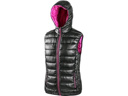 Dámská zimní vesta OMAK, černo-růžová, vel. XXXL